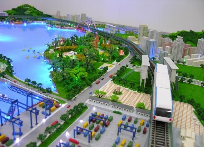 浏阳市港口沙盘