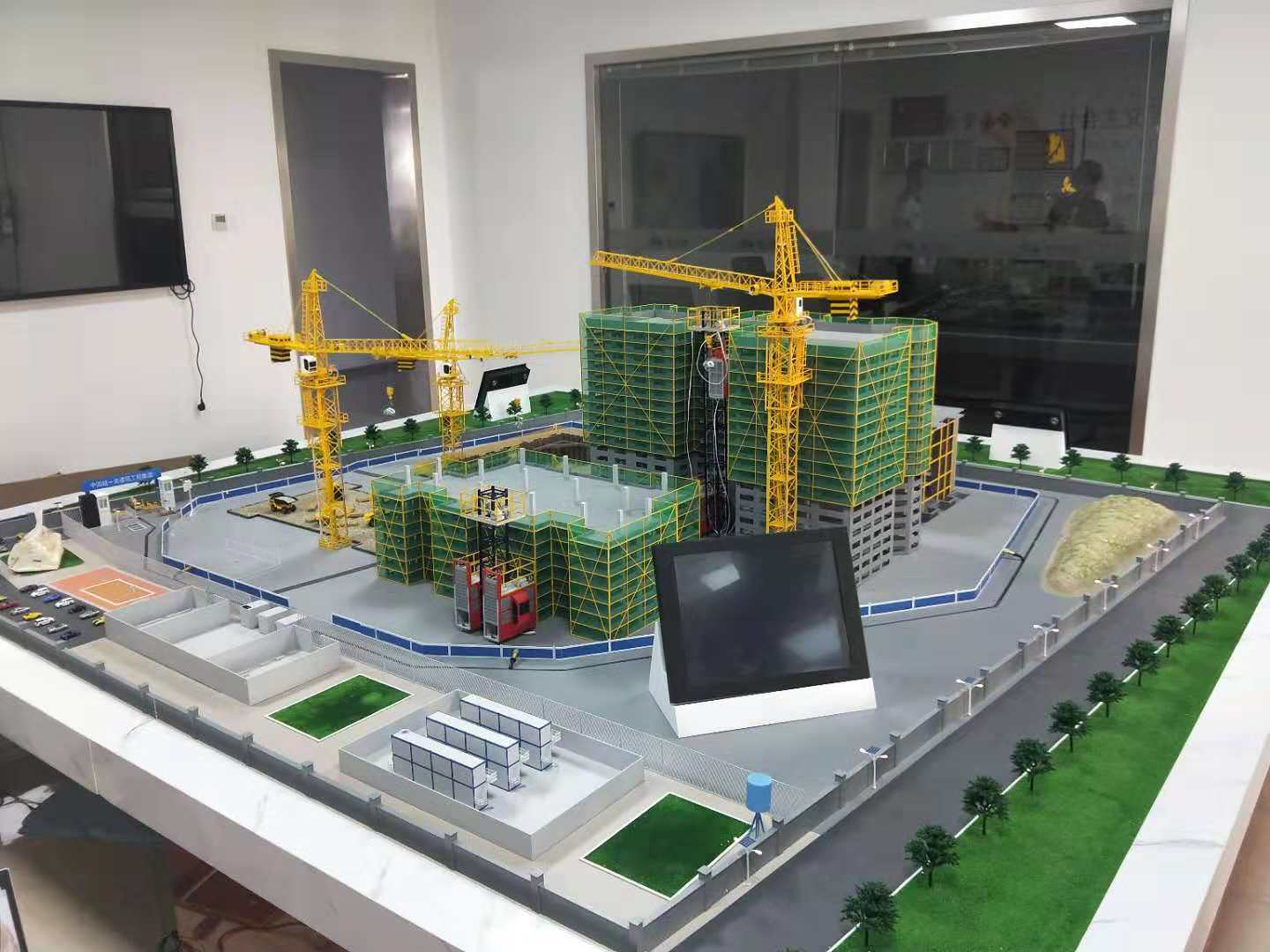 浏阳市建筑施工场景模型